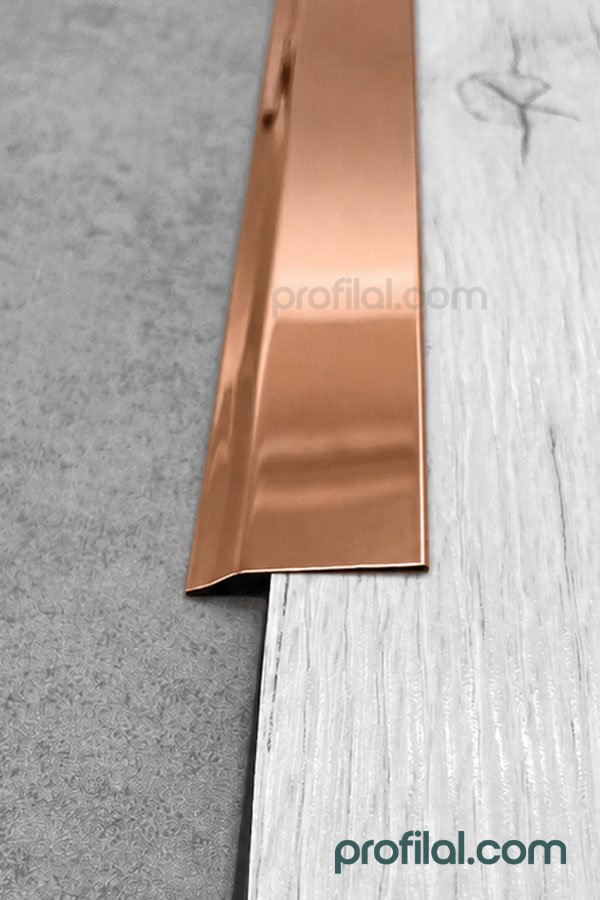 Paslanmaz Çelik Kot Farkı Profili Bronz Parlak