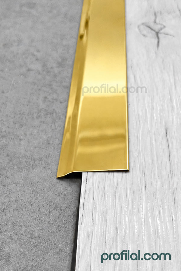Paslanmaz Çelik Kot Farkı Profili - Gold Parlak