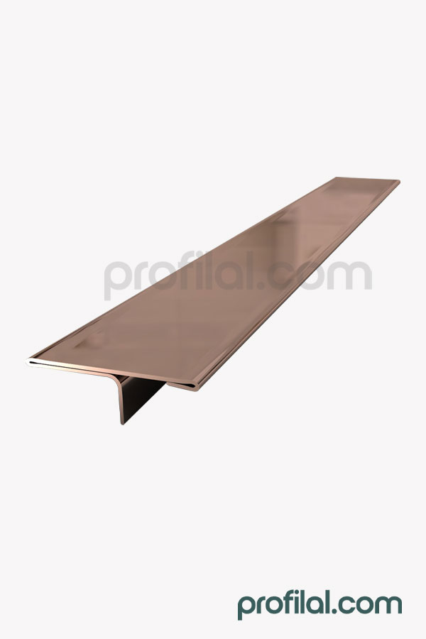 Paslanmaz Çelik T Parke Profili - Bronz Parlak Paslanmaz Çelik T Parke Profili - Bronz Parlak