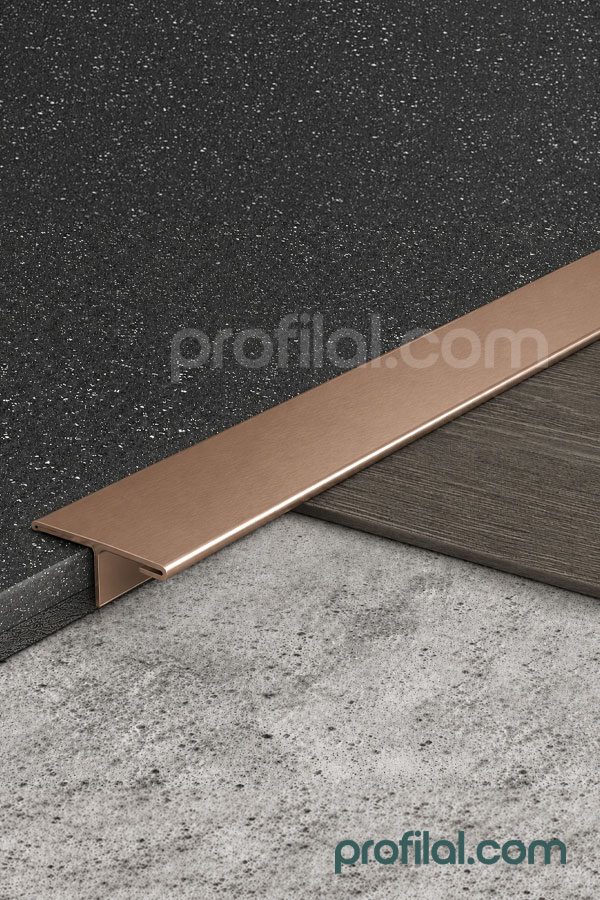 Paslanmaz Çelik T Parke Profili - Mat Bronz Paslanmaz Çelik T Parke Profili - Mat Bronz